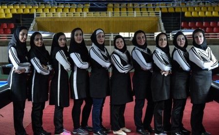 تصاویر مسابقه بیلیارد زنان در شیراز